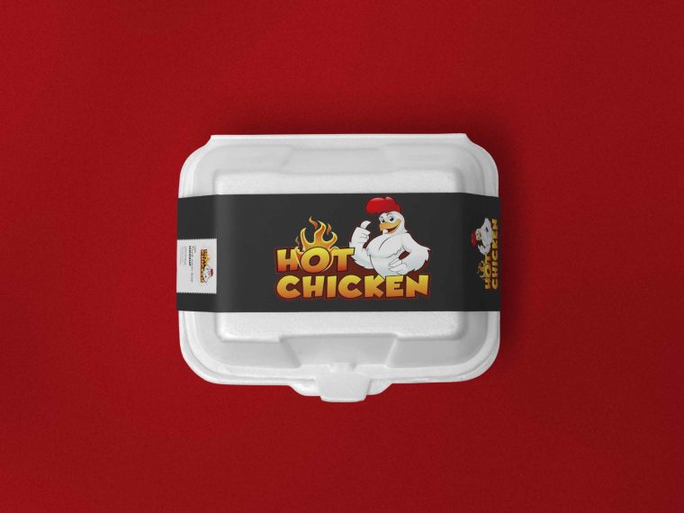 New Butter Chicken Packaging Box Label Mockup