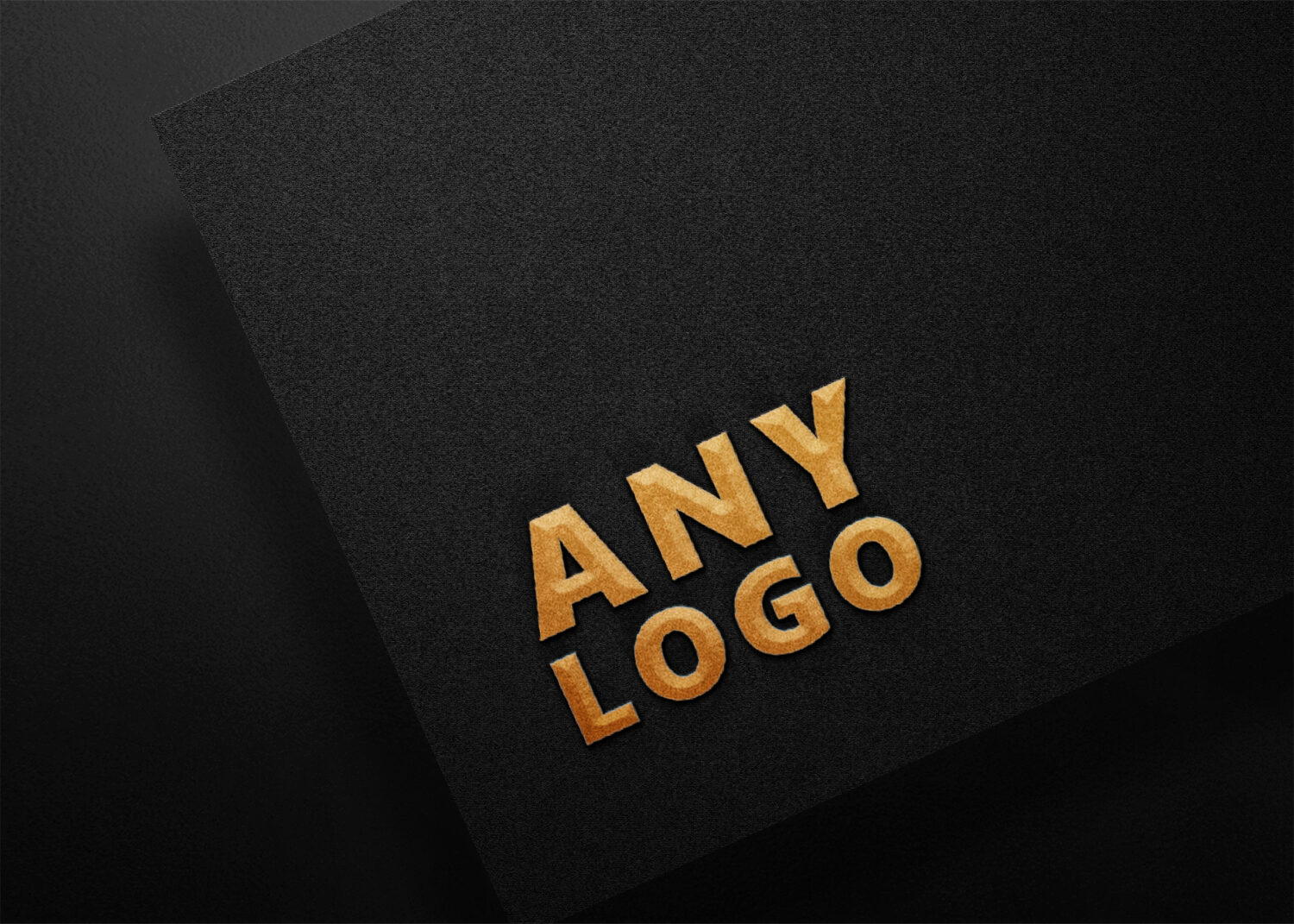 Any Black Gold Logo Mockup