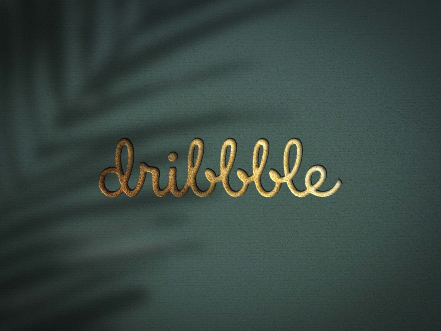 dribbble Gold Cut Logo Mockup