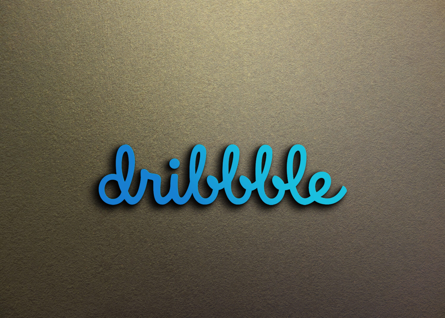 Dribbble Free PSD 3D Logo Mockup