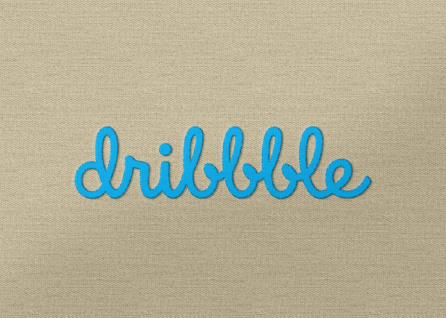 dribbble Plain Embroidery Logo Mockup