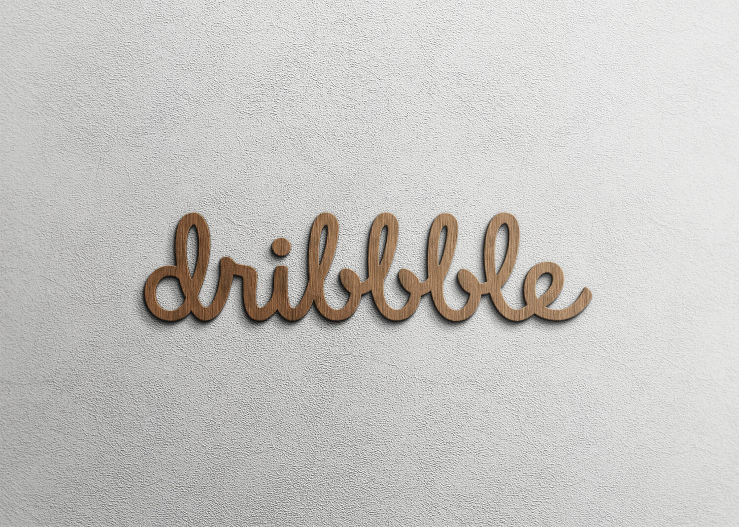 dribbble Realistic 3d Wood Logo Mockup