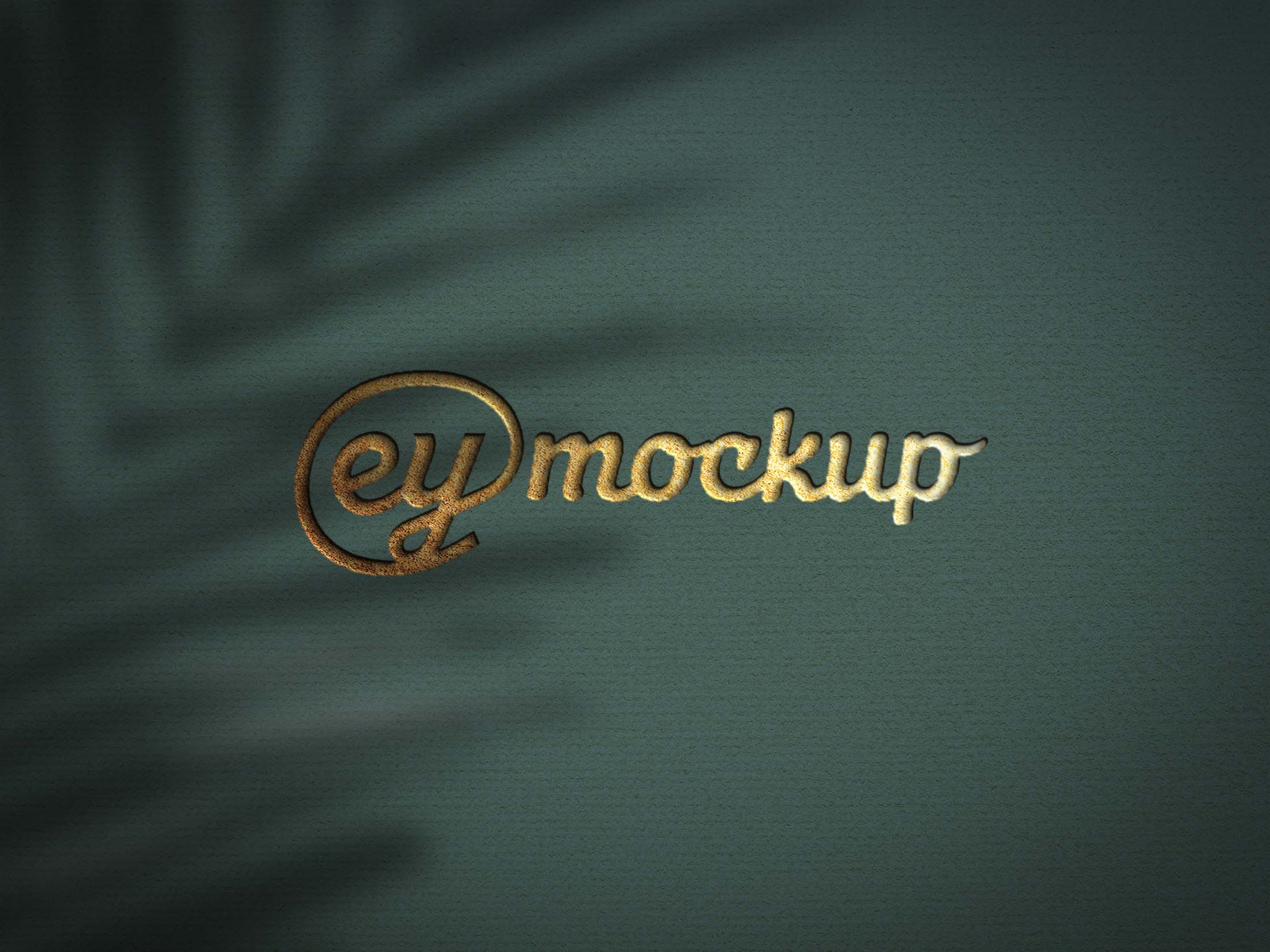 eymockup Gold Cut Logo Mockup