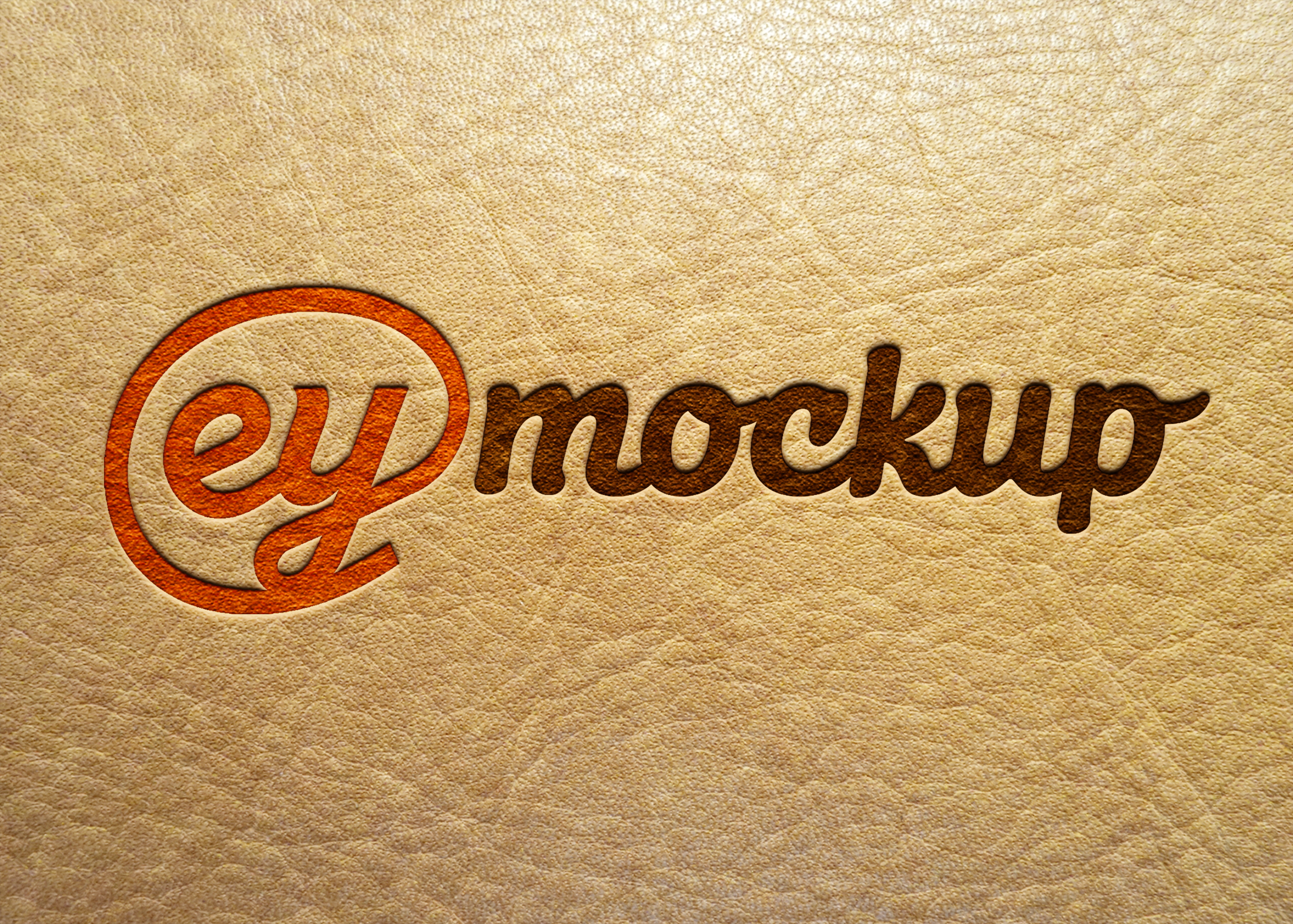 eymockup Leather Logo Mockup
