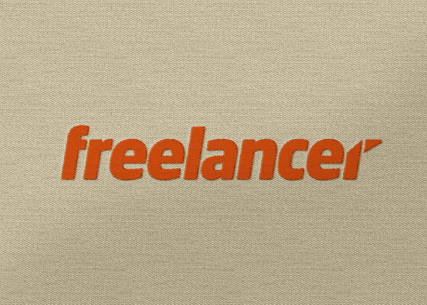 freelancer Plain Embroidery Logo Mockup